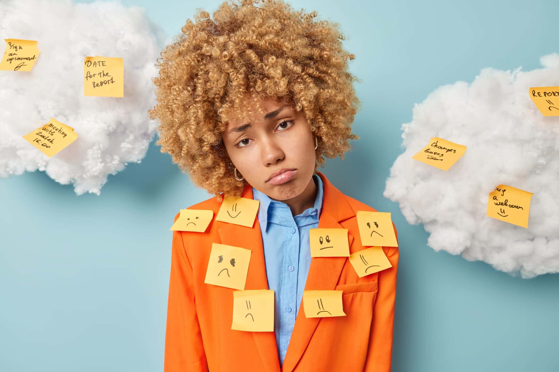 unhappy curly haired young woman looks sadly at ca 2023 11 27 05 29 19 utc scaled Ways to Ease Negative Thoughts | Innovative Health