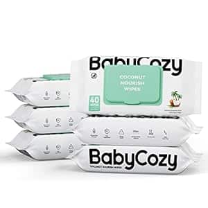 Baby Wipes, Cleansing & Moisturizing 2-in-1 Babycozy Sensitive 240 cnt (6 pack)