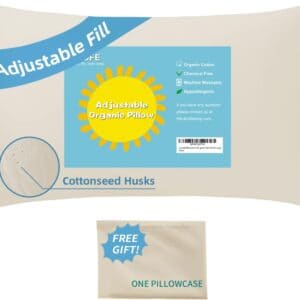 LOFE Organic Pillow with Pillowcase - 20x36 King Size Pillow