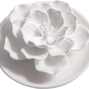 Essential Oil Passive Flower Diffuser -Non-Electric Porcelain Aromatherapy Diffusers for Small Mini Room