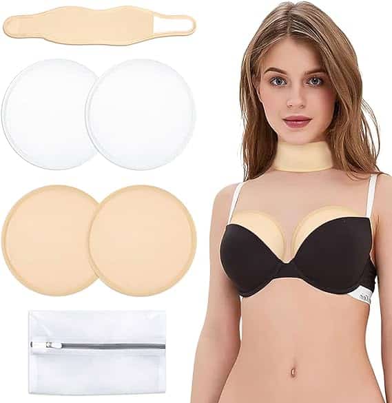 6 Packs Neck Breast Cotton Flannel Compress Kit for Thyroid Detox