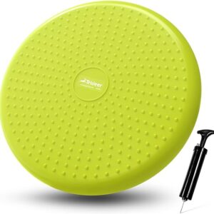 Trideer Inflated Wobble Cushion with Inflation Pump