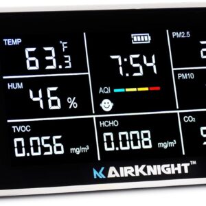 AirKnight 9-in-1 Indoor Air Quality Monitor, Portable CO2 Monitor