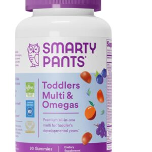SmartyPants Toddler Multivitamin Gummies: Omega 3 Fish Oil 90 Count