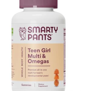 SmartyPants Teen Girl Multivitamin Gummies: Omega 3 Fish Oil 120 Count