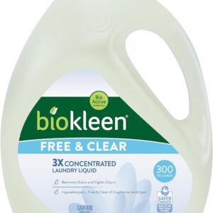 Biokleen Free & Clear Natural Liquid Laundry Detergent 300 Loads