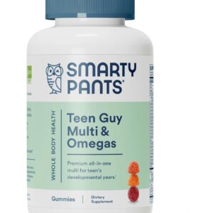 SmartyPants Teen Guy Multivitamin Gummies: Omega 3 Fish Oil 120 Count