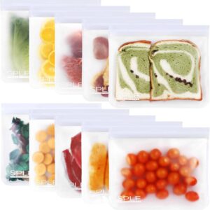 SPLF 10 Pack Dishwasher Safe Reusable Sandwich Bags