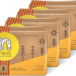 Nest Baby Diapers, Size 1, 7-13 lbs. (112 Count)