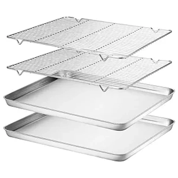 Wildone Baking Sheet & Rack Set [2 Sheets + 2 Racks]