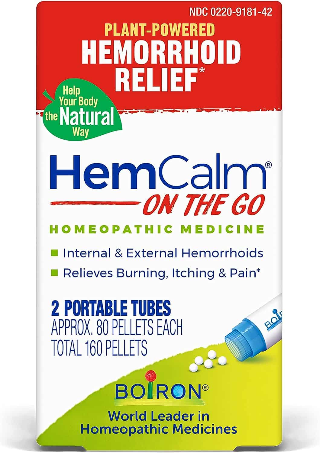 Boiron HemCalm On The Go for Hemorrhoid Relief of Pain 2 Count