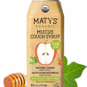 Matys Organic Adult Mucus Cough Syrup For Adults & Children 12 Years + Up 6 Fl Oz