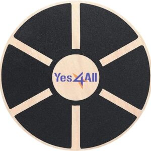 Yes4All Versatile Wooden Wobble Balance Board, Balance Trainer for Physical Therapy