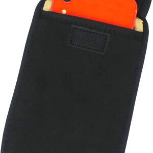RadiArmor EMF Blocking Cell Phone Sleeve - EMF Blocking Pouch That Fits Most Cell Phones - Updated Version (Black, Large)