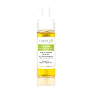 kosmatology Lemongrass Organic Foaming Facial Wash for Acne Prone Skin, 6 fl oz