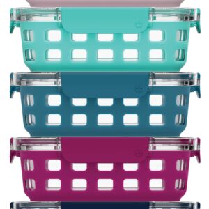 Ello 3.4 Cup 10Pc, 5 Pack Glass Meal Prep Sets Leak-Proof Glass Food Storage Containers