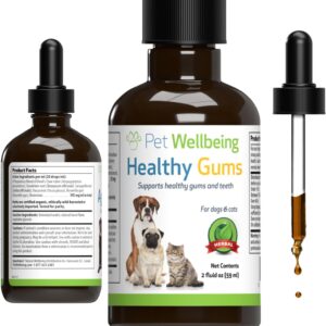 Pet Wellbeing - Healthy Gums for Dogs Teeth and Breath Against Dog Gingivitis - 2oz (59ml).