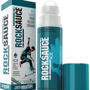 RockTape RockSauce Ice Cooling Muscle Relief Cream with Menthol, 3 Ounce