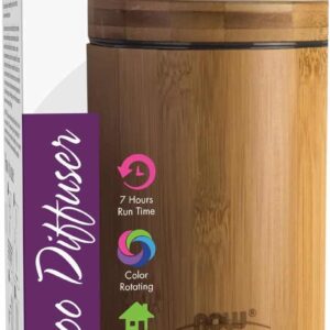NOW Essential Oils, Ultrasonic Real Bamboo Aromatherapy Oil Diffuse