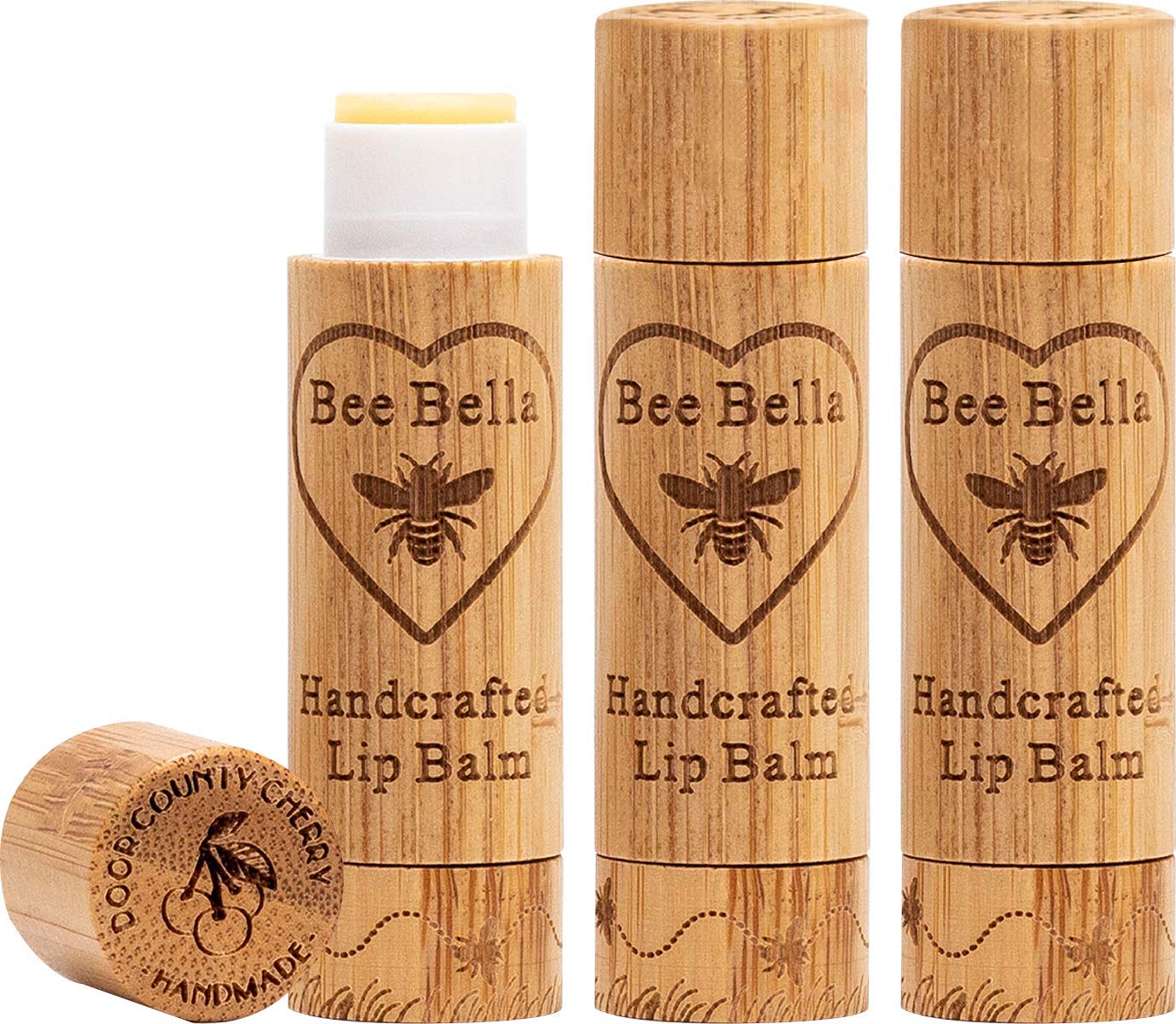 Bee Bella Lip Balm, Cherry Scent, (3 Pack)