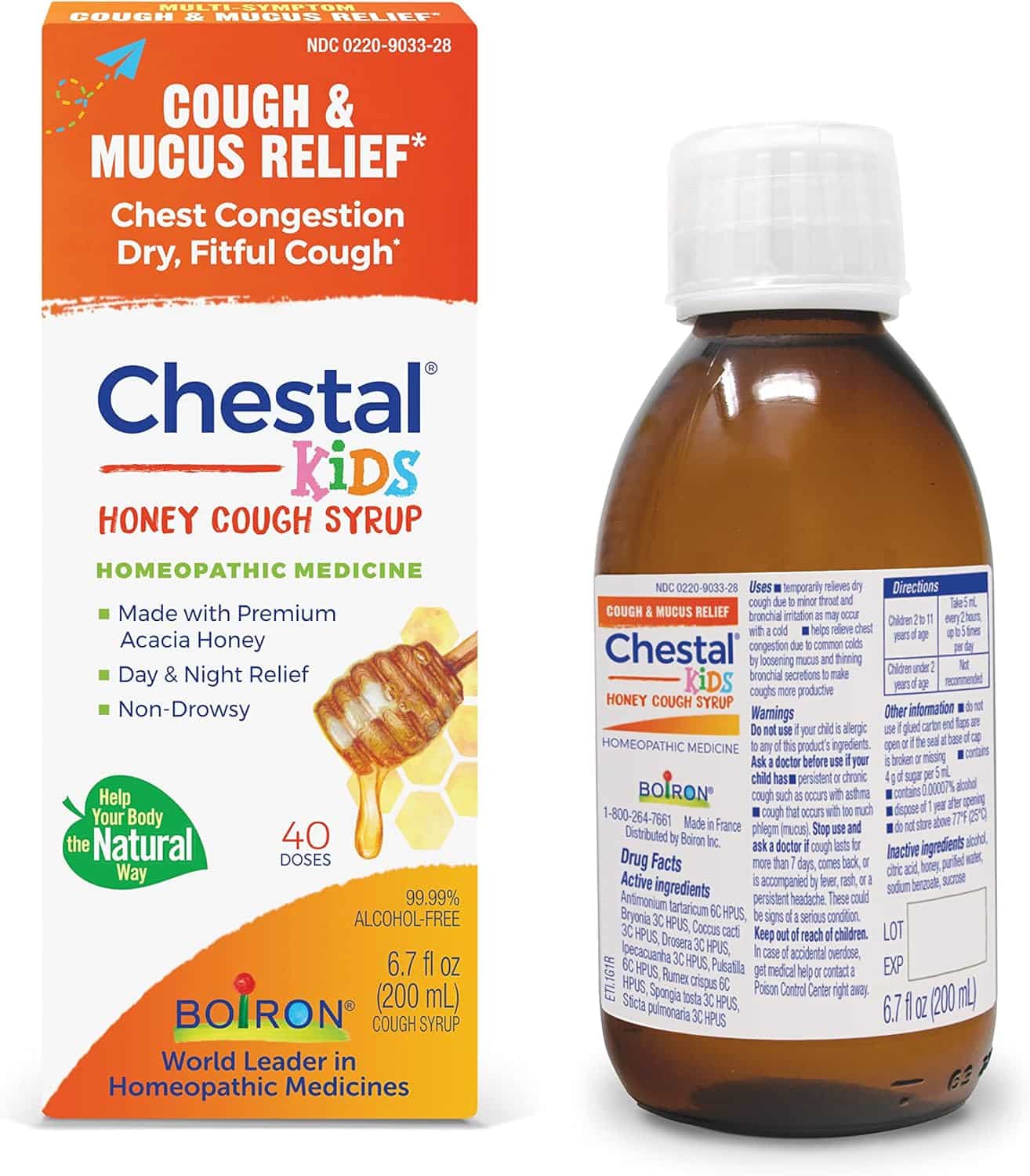 Boiron Chestal Honey Children's Cough Syrup 6.7 Fl oz