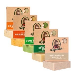 Dr. Squatch All Natural Bar Soap for Men, 5 Bar Variety Pack