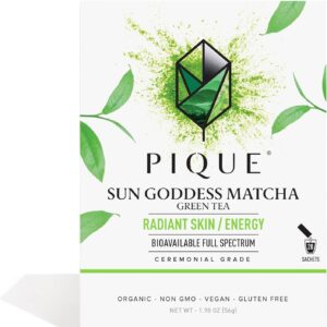 Pique Organic Sun Goddess Matcha - Ceremonial Grade Matcha Green Tea Powder
