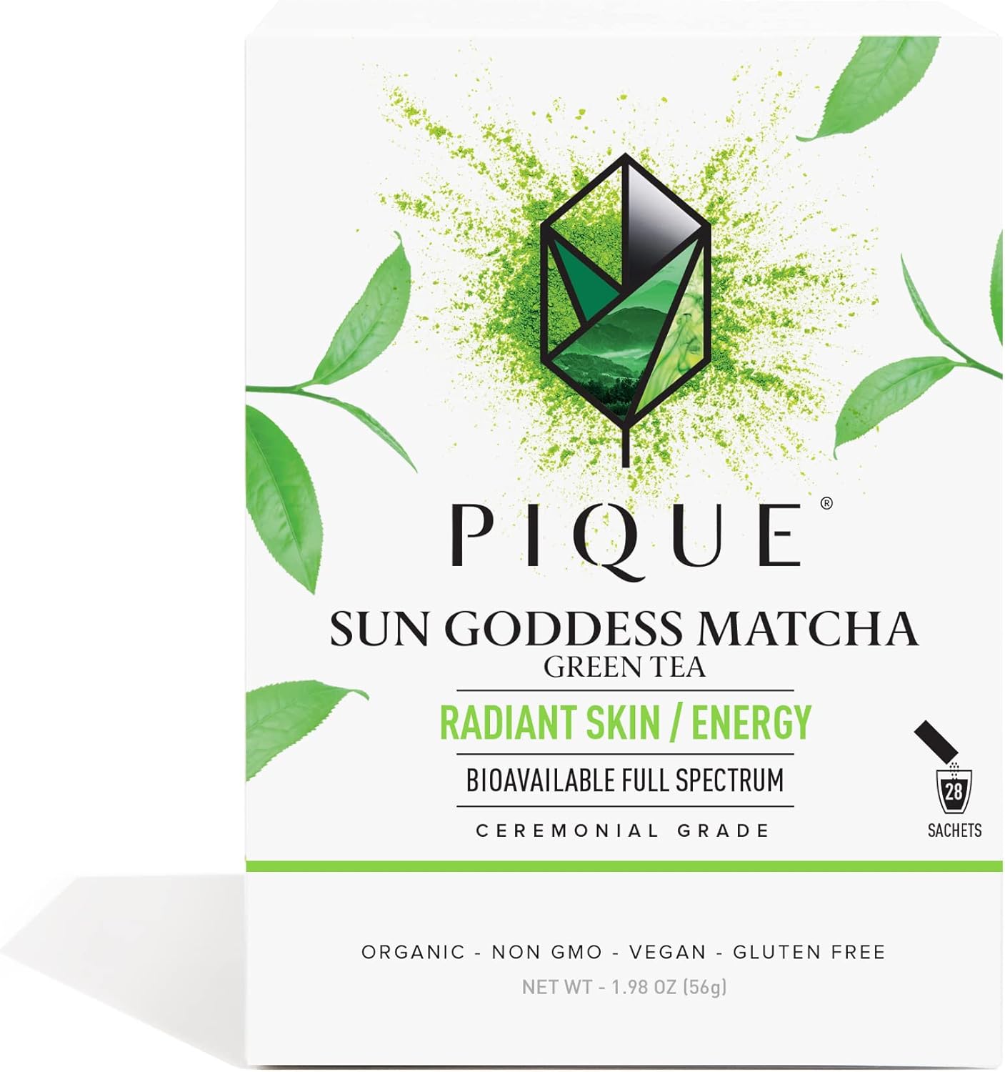 Pique Organic Sun Goddess Matcha - Ceremonial Grade Matcha Green Tea Powder