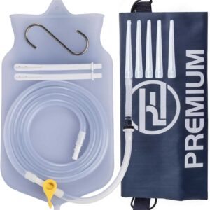 Clear Silicone Enema Bag Kit - 2 Quart, Reusable for Coffee & Water Colon Cleanse