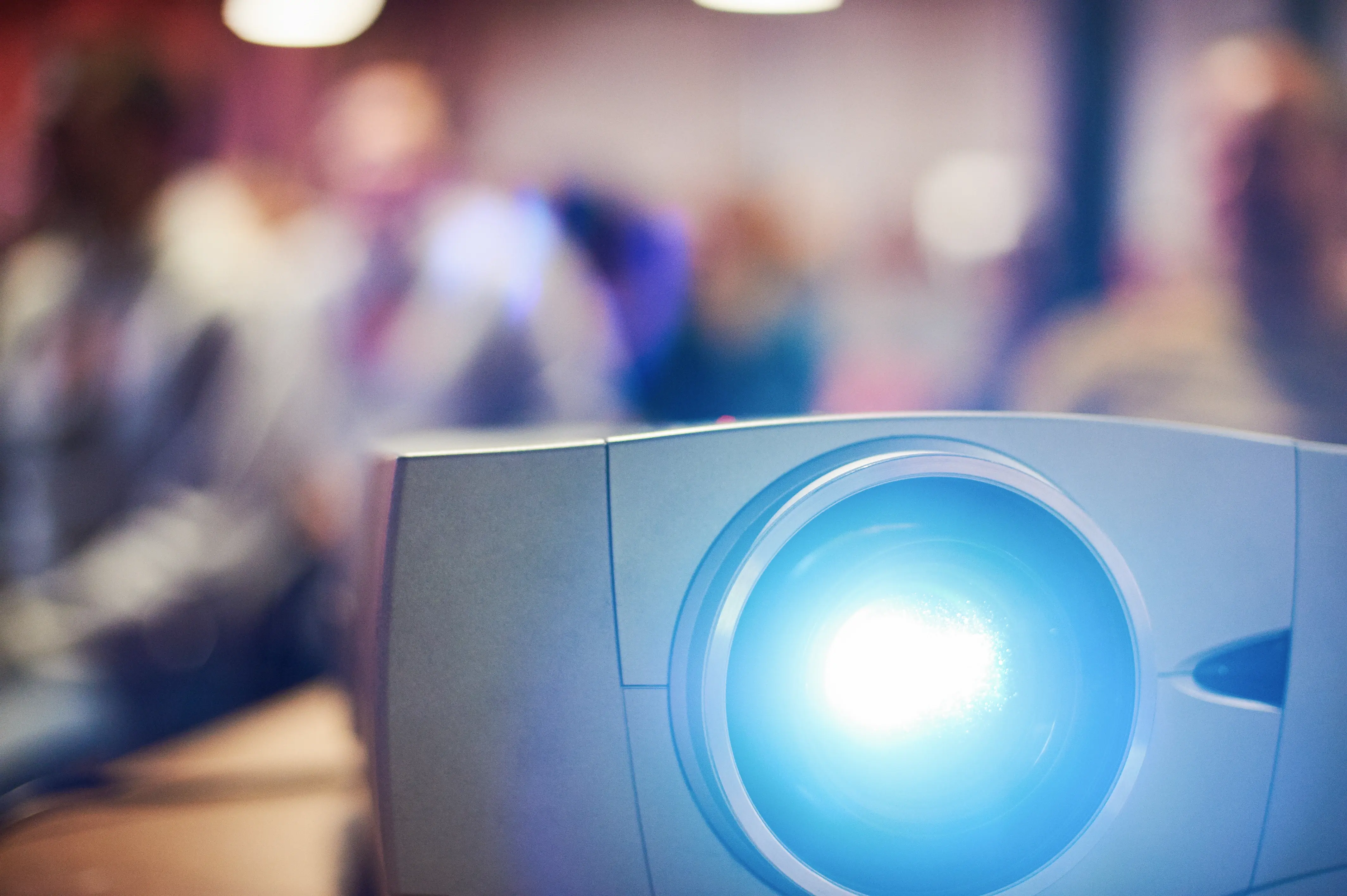 projector with blue light