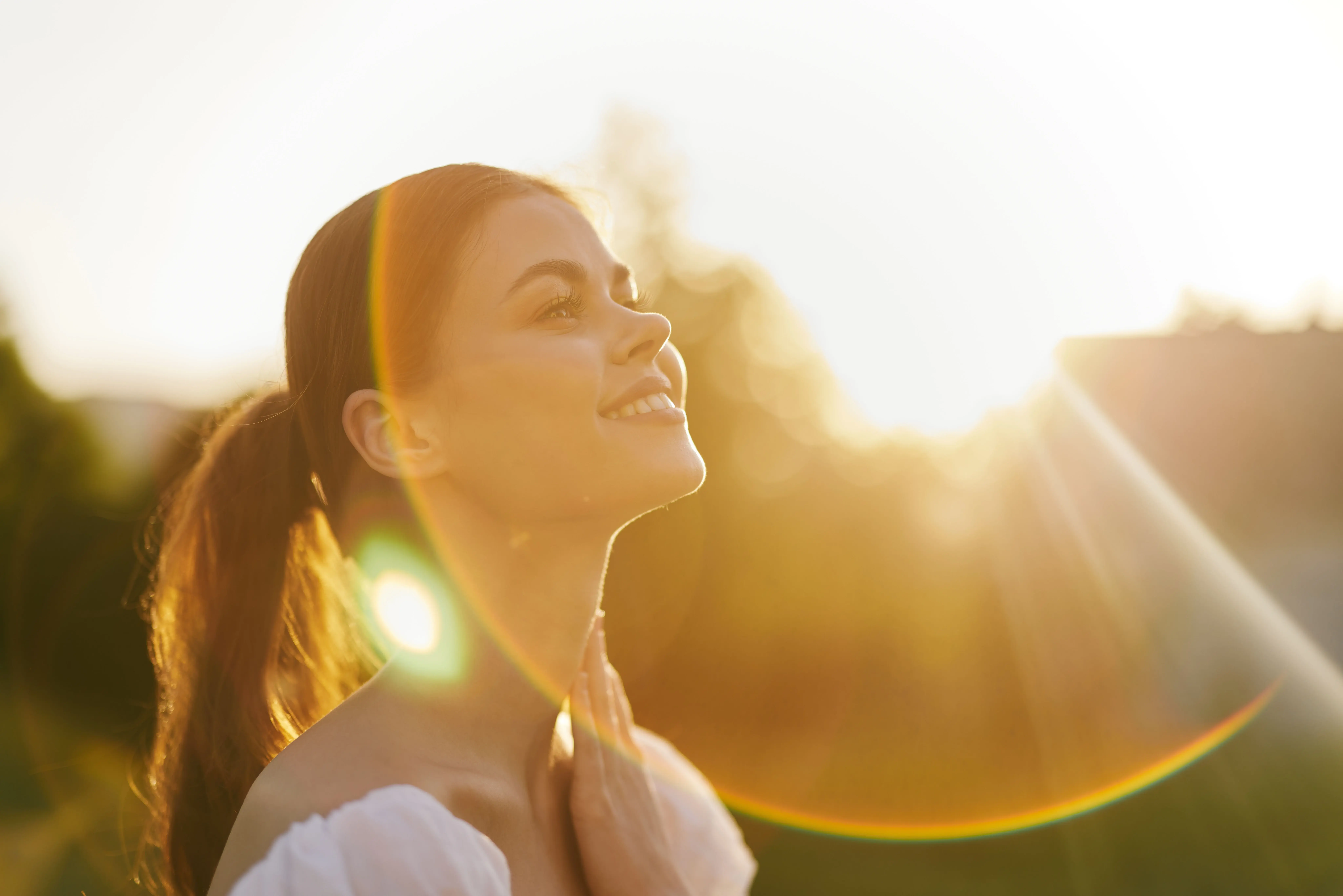 Young woman enjoying sunlight