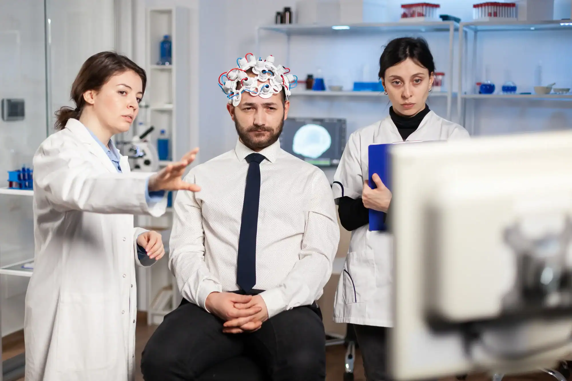 Functional Neurologist explaining to his patient